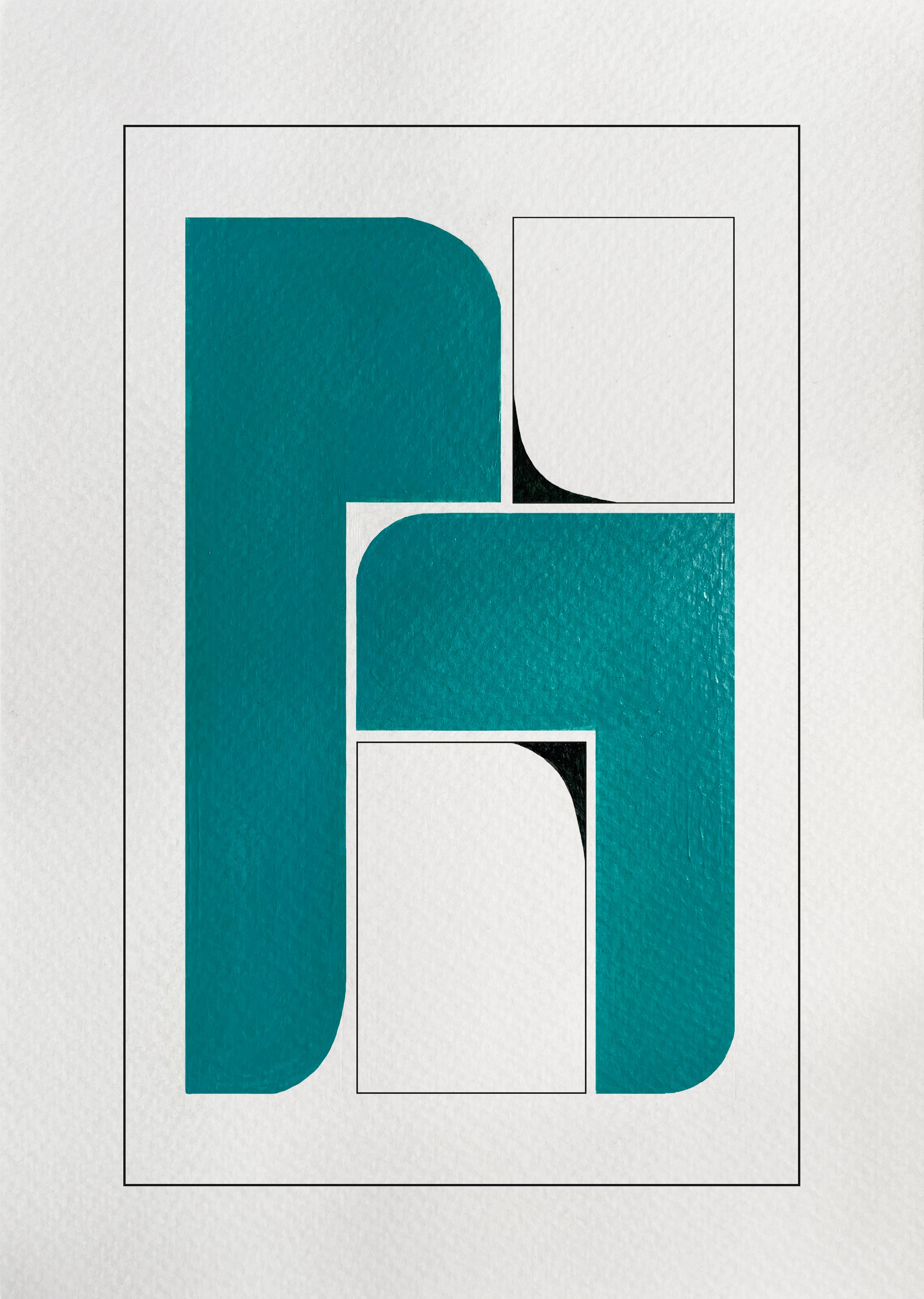 Sri Radha Vrindavan Logo - Hand Painted - Blue Outer Circle With Black -  Jute Bead Bags - Choose Color, image size:2450x3444