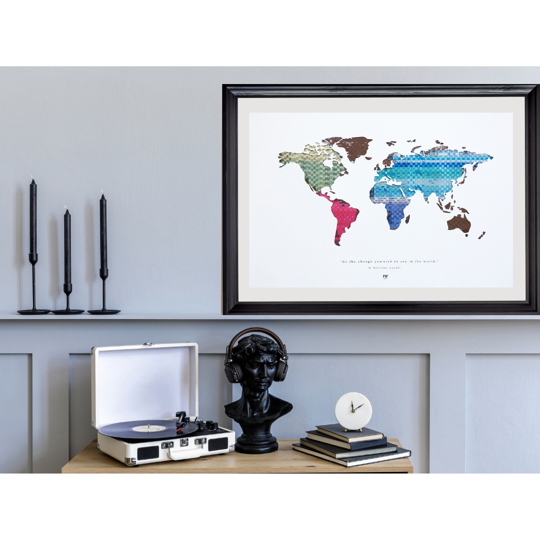 Neon MusicCloth® World Map