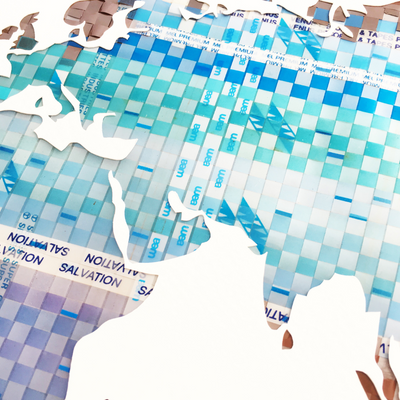 Neon MusicCloth® World Map