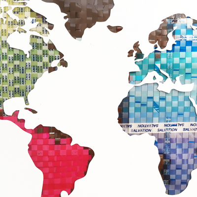 Neon MusicCloth® World Map