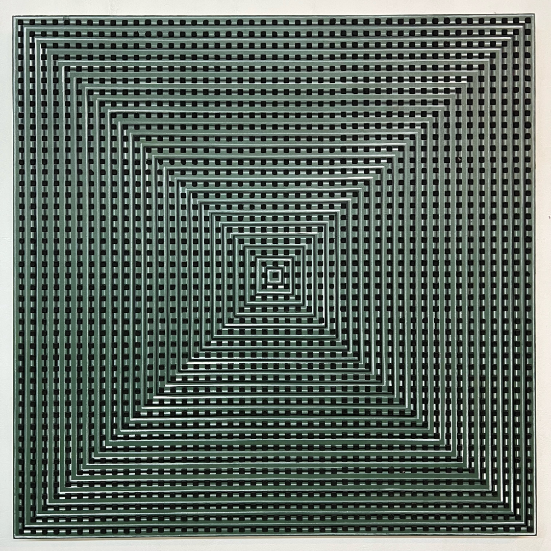 Concentric Squares (Muted Green)