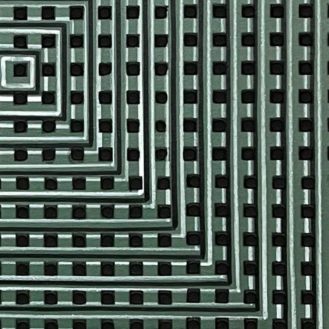 Concentric Squares (Muted Green)