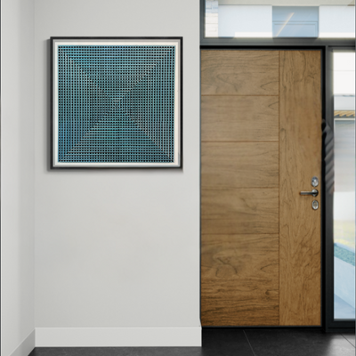 Concentric Squares (Cerulean Blue)