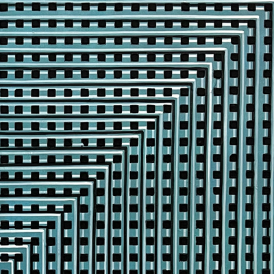 Concentric Squares (Cerulean Blue)