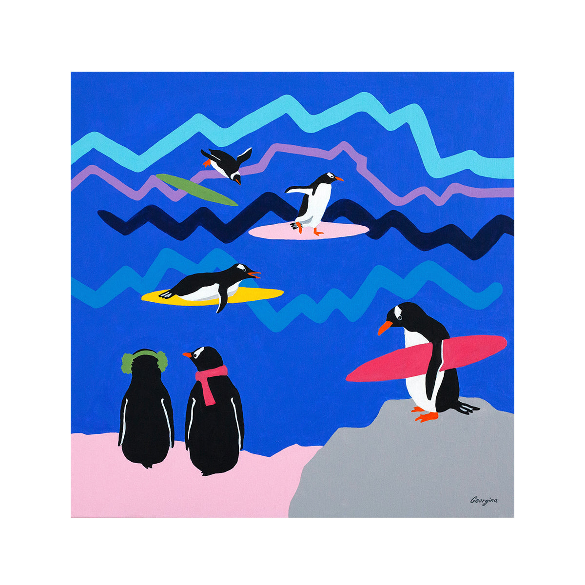 Surfer Penguins